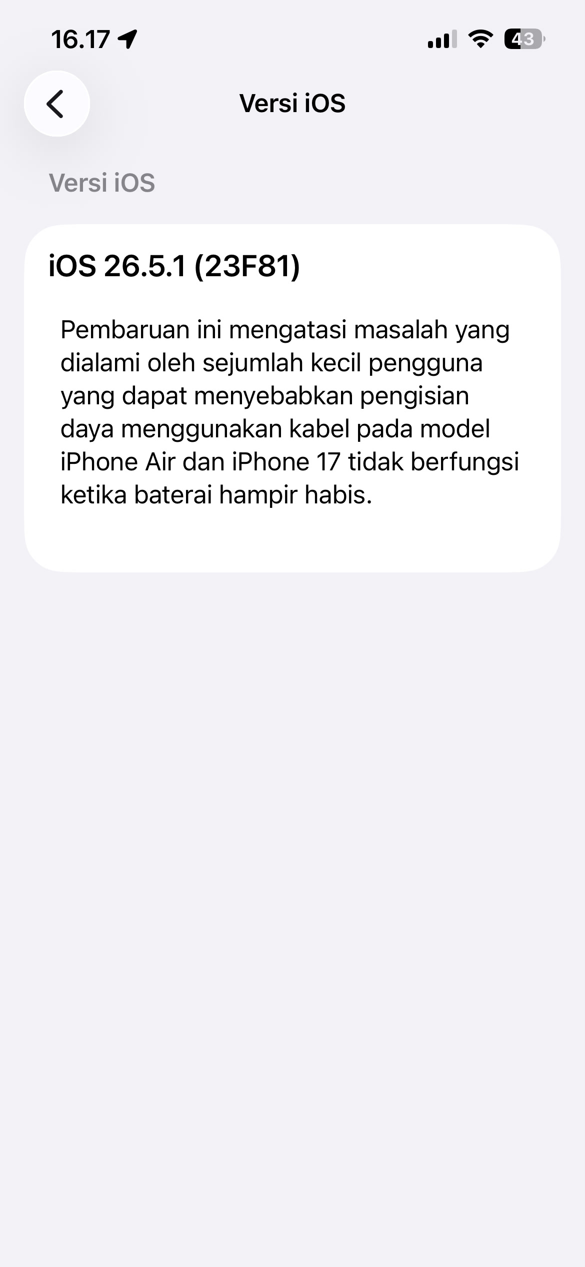 Versi iOS
