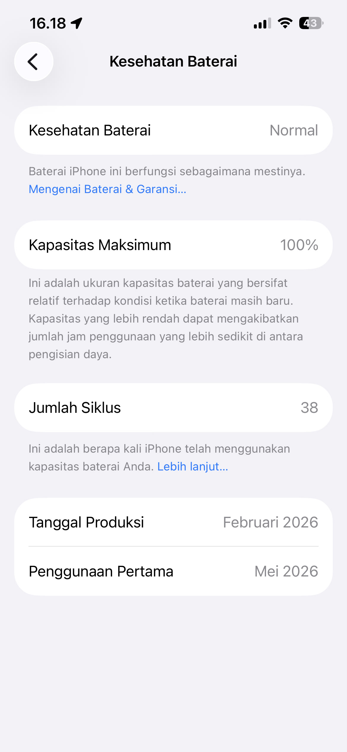 Kesehatan Baterai
