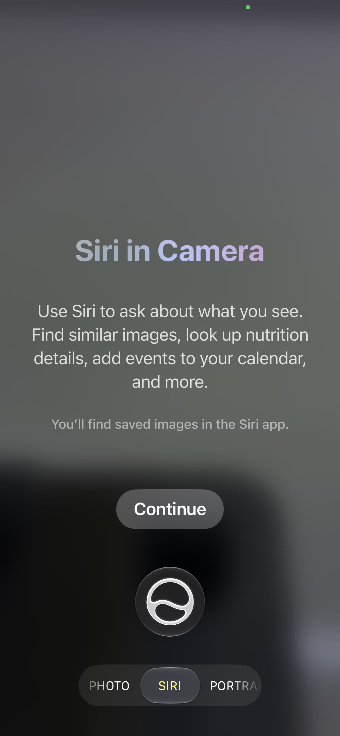 Pengenalan Siri di kamera